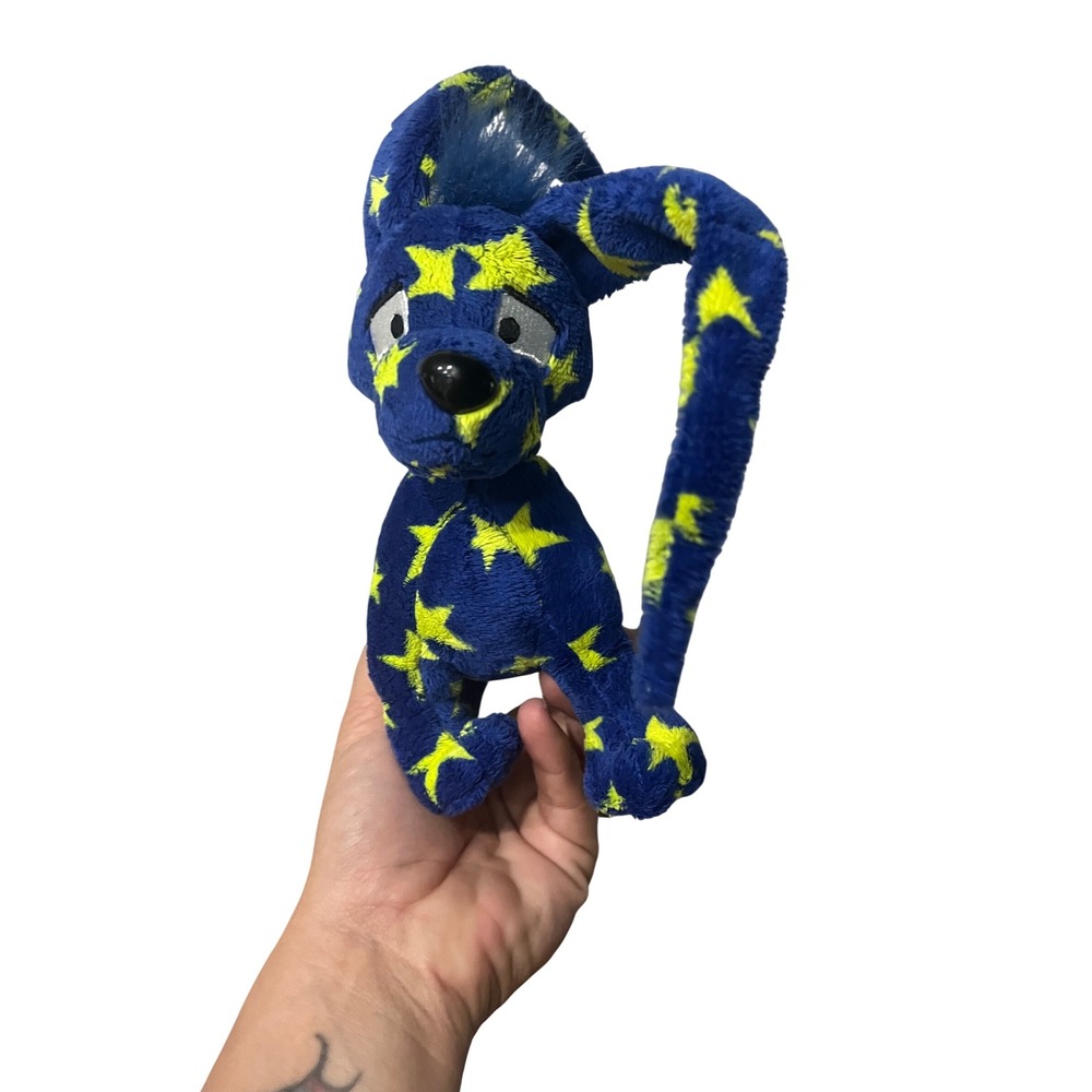 Neopets Starry Gelert Plush 2005 Blue Yellow Stars Collectible Toy Vintage
